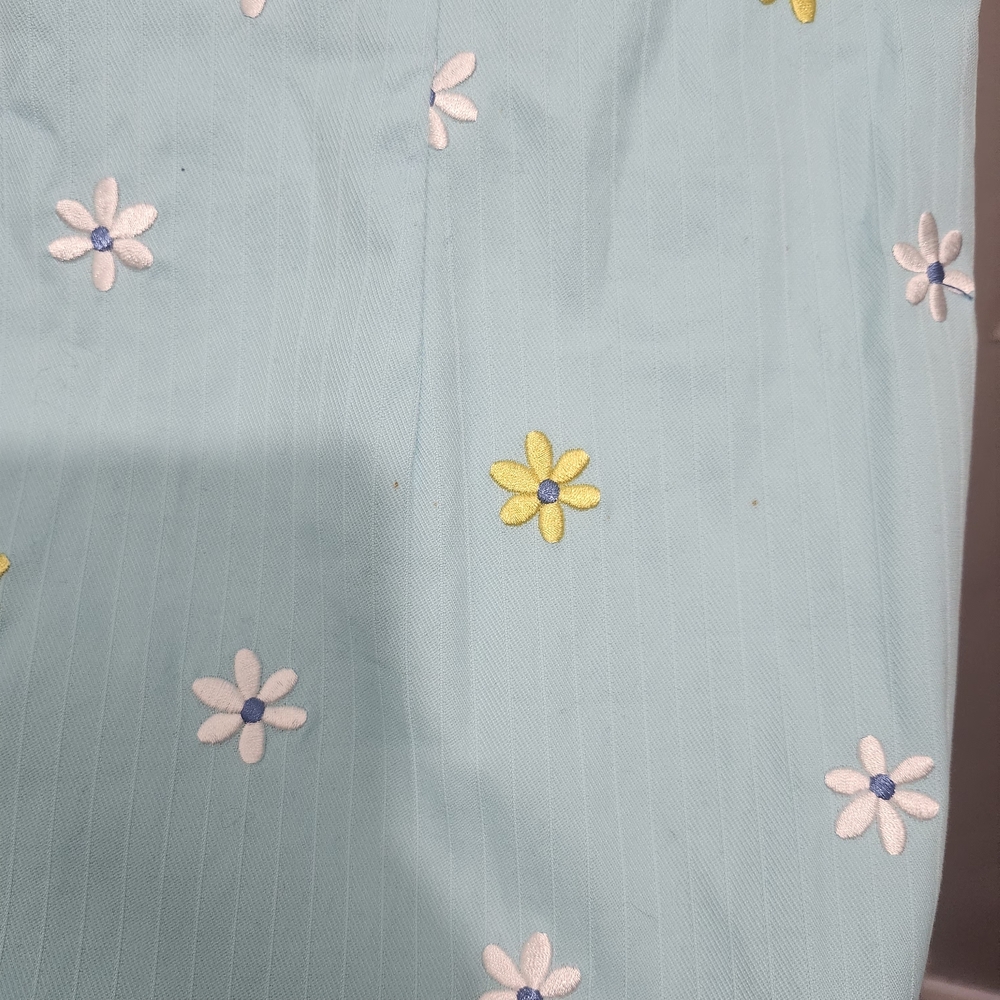 Lilly Pulitzer Vintage Light Blue and Yellow Embroidered Floral Dress Size 10 - Picture 10 of 10